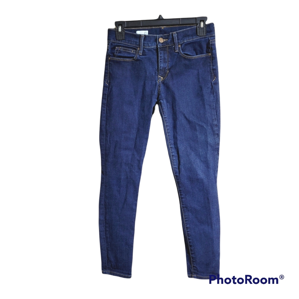 Gap 1969 Blue Dark Wash Mid Rise Skinny Jeggings Jeans Womens Size 27s